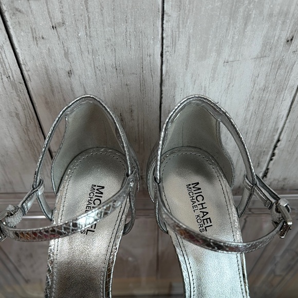 Michael Kors Silver High Heel Sandals - Picture 4 of 8